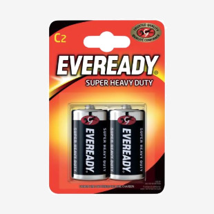Eveready Super Heavy Duty Size C Batteries (Pack of 2) R14B2UP ER01572
