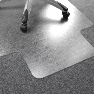 Floortex Cleartex PVC Chair Mat Carpet Lipped 1200x900x2.2mm Clear 119225LV FL74101