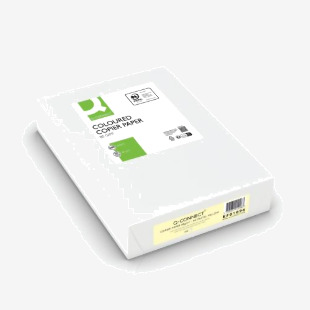 Q-Connect Yellow A4 Copier Paper 80gsm Ream (Pack of 500) KF01096 KF01096