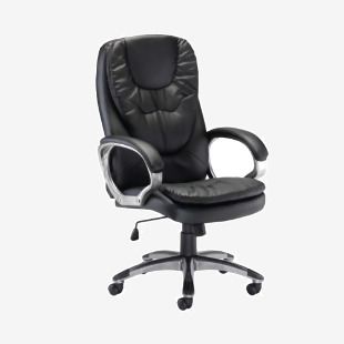 Arista Murcia High Back Executive Chair 700x325x650mm Leather Look Black KF97092 KF97092