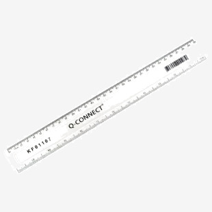 Q-Connect 300mm30cm Clear Ruler KF01107 KF01107