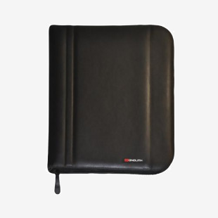 Monolith Leather Look Zipped Ring Binder PU A4 Black 2754 HM2754BK