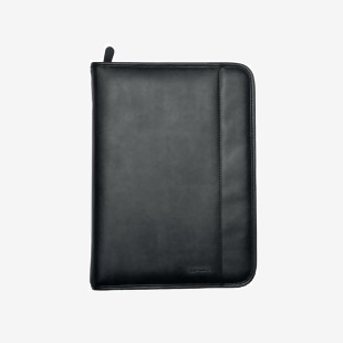 Monolith Leather Look Zipped Ring Binder A4 Black 2926 HM29260
