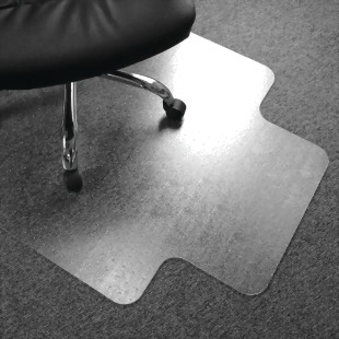 Floortex Advantagemat PVC Lipped Chair Mat for Carpets up to 6mm Thick 1340x1150mm FL74105