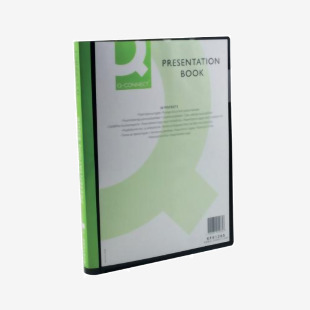 Q-Connect Presentation Display Book 20 Pocket A4 Black KF01265 KF01265