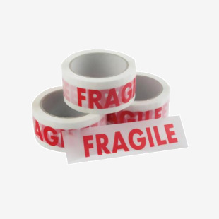 Vinyl Tape Printed Fragile 50mmx66m White Red (Pack of 6) PPVC-FRAGILE MA19370