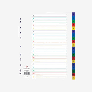 Concord Index A-Z A4 Extra Wide Polypropylene Multicoloured 67099 JT67099