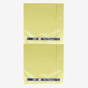 Yellow Repositionable Quick Notes Pad 75x75mm (Pack of 12) WX10502 WX10502