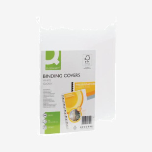 Q-Connect A4 White Comb Binder Cover 250gsm (Pack of 100) KF00498 KF00498