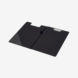 Q-Connect PVC Foldover Clipboard A4 Black KF01300 KF01300