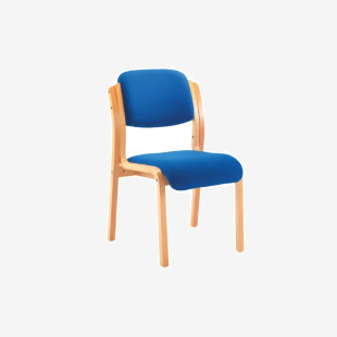Jemini Wood Frame Side Chair No Arms 640x640x845mm Blue KF03512 KF03512