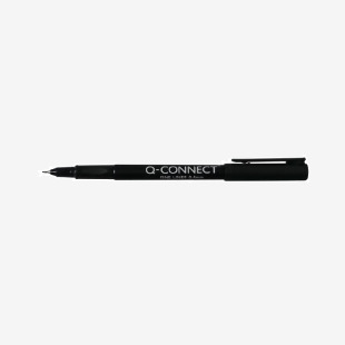 Q-Connect Black 0.4mm Fineliner Pen (Pack of 10) KF25007 KF25007