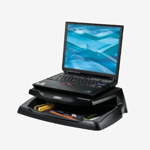 Q-Connect Laptop and LCD Monitor Stand Black KF04553 KF04553