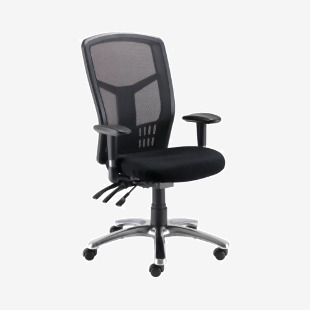 Arista Logan High Back Operator Chair 650x800x380mm Mesh Back KF97089 KF97089