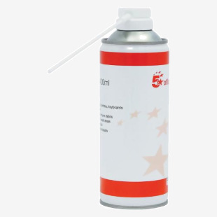 5 Star Office Spray Duster Can HFC Free Compressed Gas Flammable 400ml FS924634