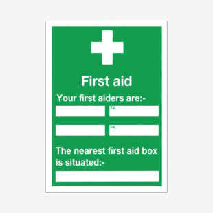 Safety Sign First Aid 600x450mm Self-Adhesive E91AS SR71230
