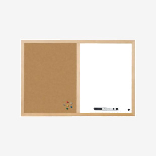 Bi-Office Cork and Drywipe Combination Board 900x600mm MX07001010 BQ27010