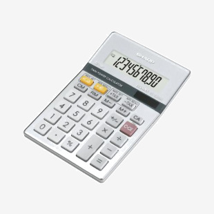 Sharp Silver 10-Digit Semi-Desktop Calculator EL-331ER SH02444