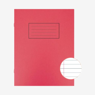 Silvine Exercise Book Ruled 229x178mm Red (Pack of 10) EX101 SV43502