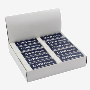 White Pencil Erasers (Pack of 20) WX01696 WX01696