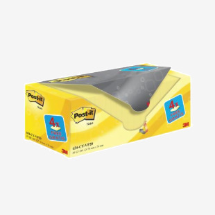 Post-it Notes 76x76mm Canary Yellow VALUE PACK 4 FREE Pads (Pack of 20) 654CY-VP20 3M90699