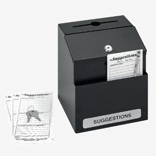 Safco Locking Suggestion Box Black 4232BL GU42322