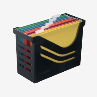 Jalema Recycled Office Box with 5 Suspension Files A4 Black 2658026998 AL01293