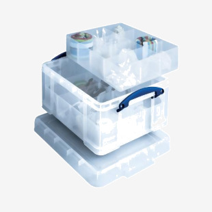 Really Useful Clear 21 Litre Plastic Divided Storage Box 21C+6T+12T RUP63118