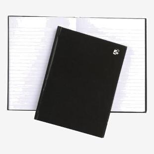 5 Star Casebound Notebook 80gsm Ruled 160 Pages A5 Black (Pack of 5) 930299 FS930299