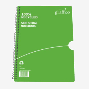 Graffico by 5 Star Recycled Wirebound Notebook 100p A5 (Pack of 10) EN10994 EN10994
