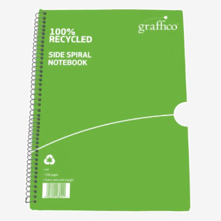 Graffico by 5 Star Recycled Wirebound Notebook 100p A4 (Pack of 10) EN08043 EN08043