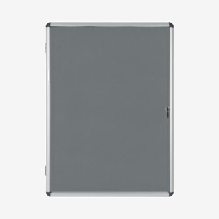 Bi-Office Enclore Felt Indoor Lockable Glazed Case 720x981x35mm Grey VT630103150 BQ52303