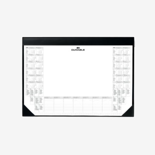 Durable Clear Overlay Calendar Desk Mat 65x52cm Black 729101 DB70113