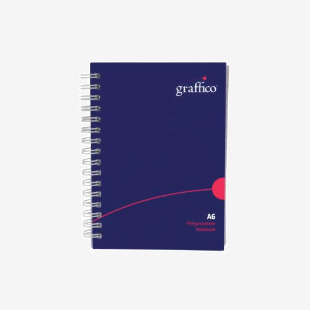 Graffico by 5 Star Polypropylene Wirebound Notebook 140pg A6 EN08826 EN08826