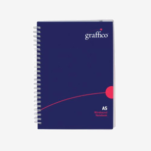 Graffico by 5 Star Hard Cover Wirebound Notebook 160pg A5 EN08814 EN08814