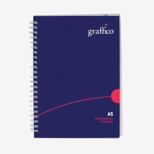 Graffico by 5 Star Polypropylene Wirebound Notebook 140pg A5 EN08822 EN08822