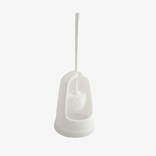 2Work Plastic Toilet Brush Set White CX00327 CX00327