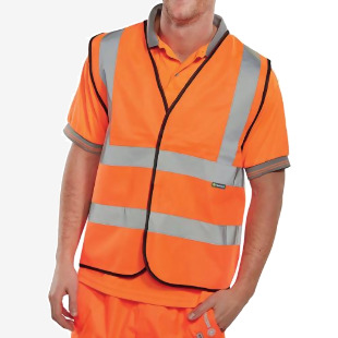 Beeswift High Visibility Waistcoat Full App G Orange Large WCENGORL BRG10008