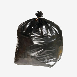 2Work Heavy Duty Refuse Sack LPDE Black 457x725x950mm (Pack of 200) KF73376 KF73376