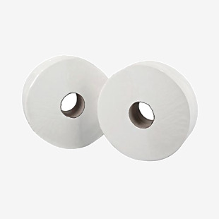 2Work Mini Jumbo Toilet Roll 2-Ply 200m (Pack of 12) JKF03811 KF03811