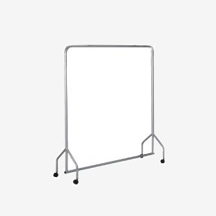 Garment Hanging Rail Silver L1830xH1730xD500mm 316937 SBY08552