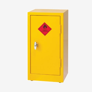 Hazardous Substance Storage Cabinet 28X14X12 inch CW 1 Shelf Yellow 188737 SBY07593