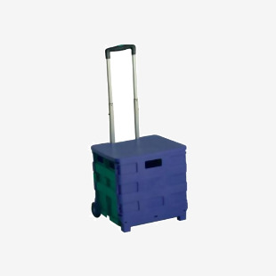 Folding Container Trolley with Lid Blue Green 379531 SBY22784