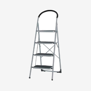 4 Tread White Step Ladder 359295 SBY17019