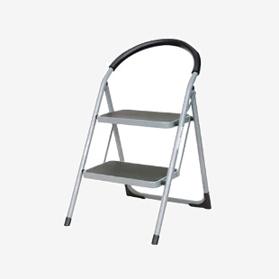 White 2 Tread Step Ladder 359293 SBY17017
