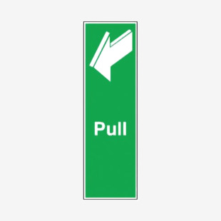 Safety Sign Pull 150x50mm Self-Adhesive (Universal symbol and colour scheme) FX05312S SR11144