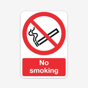 Safety Sign No Smoking A5 PVC ML02051R SR11181