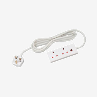 CED 2-Way Extension Lead 13 Amp 5m White CEDTS2513M HID31299