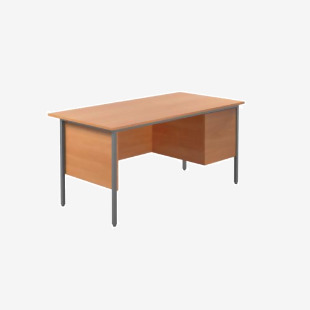 5 Star Modara Desk 2 Drw Fixed Pedestal 1500x730mm Beech KF838375 KF838375