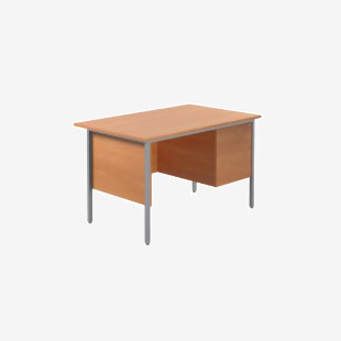 5 Star Modara Desk 2 Drw Fixed Pedestal 1200x730mm Beech KF838371 KF838371